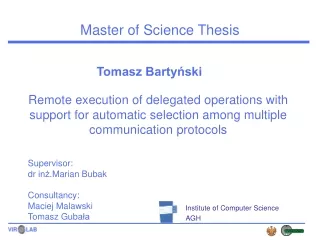 Master of Science Thesis