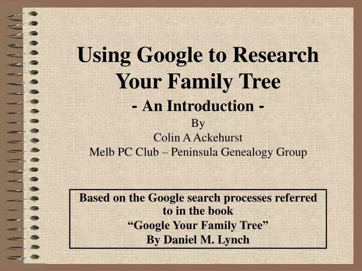 using google to research your family tree