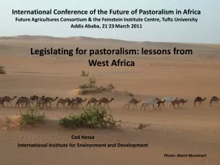 Legislating for pastoralism: lessons from West Africa
