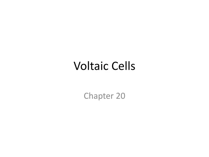 voltaic cells