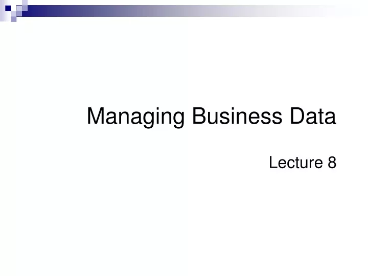 managing business data