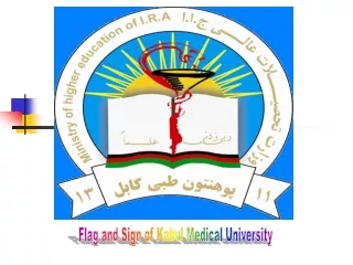Flag and Sign of Kabul Medical University