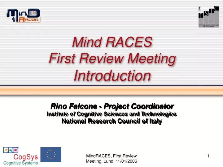 mind races first review meeting introduction