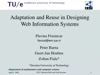Adaptation and Reuse in Designing Web Information Systems