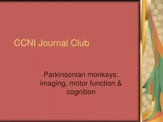 CCNI Journal Club