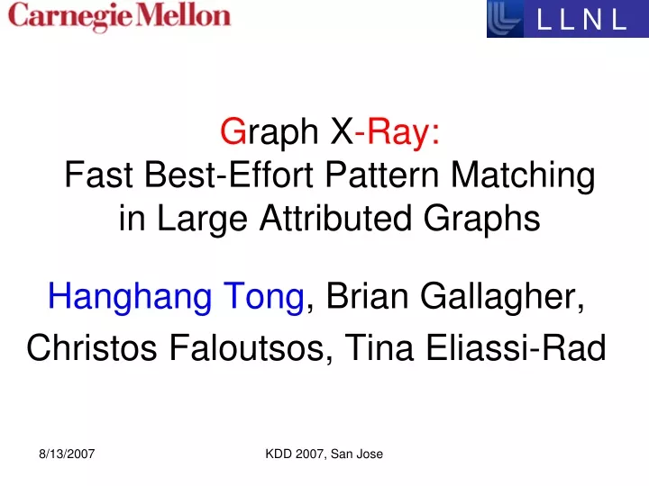 g raph x ray fast best effort pattern matching in large attributed graphs