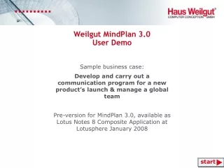 Weilgut MindPlan 3.0  User Demo