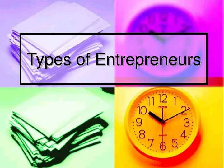 types of entrepreneurs