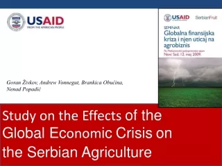 Study on the Effects  of the Global Ec onom ic Crisis on the Serbian Agriculture