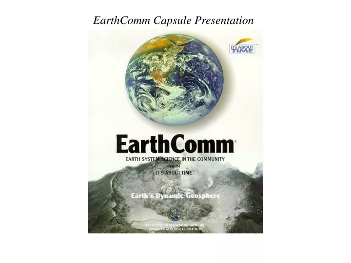 earthcomm capsule presentation