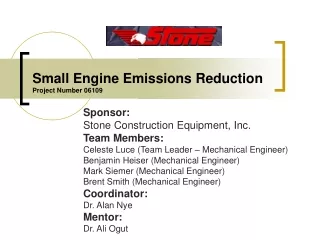 Small Engine Emissions Reduction Project Number 06109