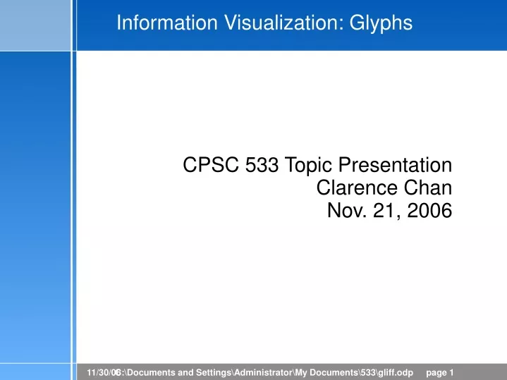 information visualization glyphs