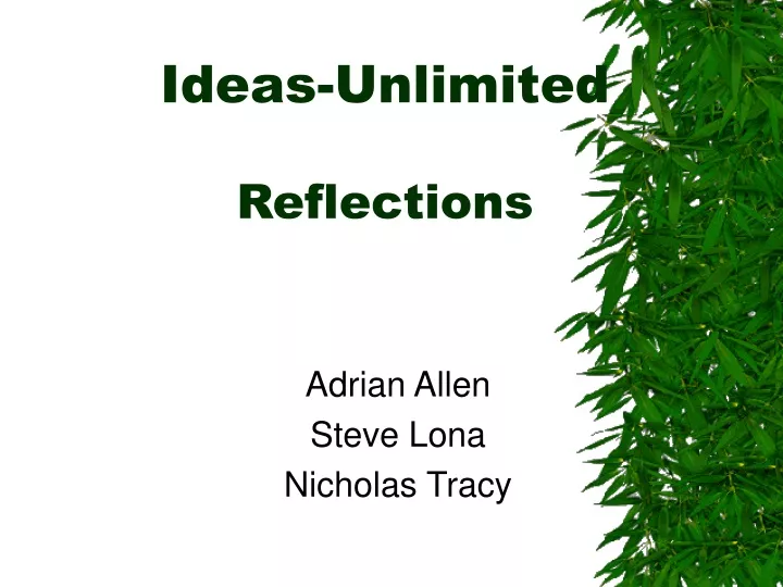 ideas unlimited reflections