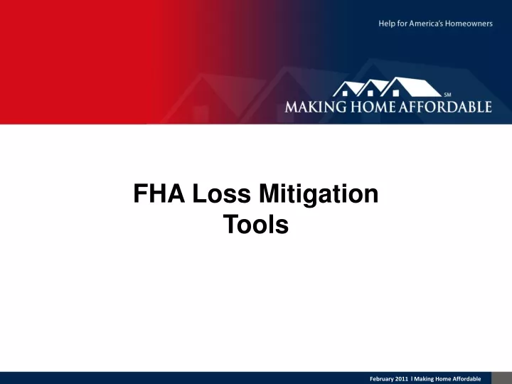 fha loss mitigation tools