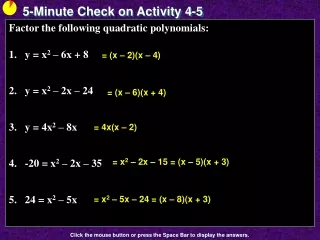 5-Minute Check on Activity 4-5