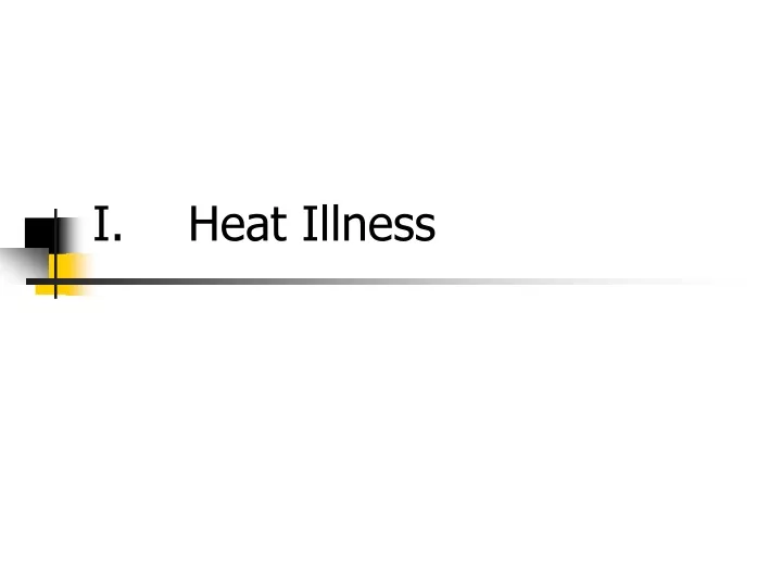 heat illness