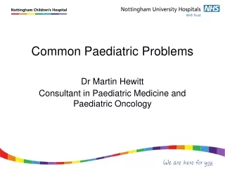 Common Paediatric Problems