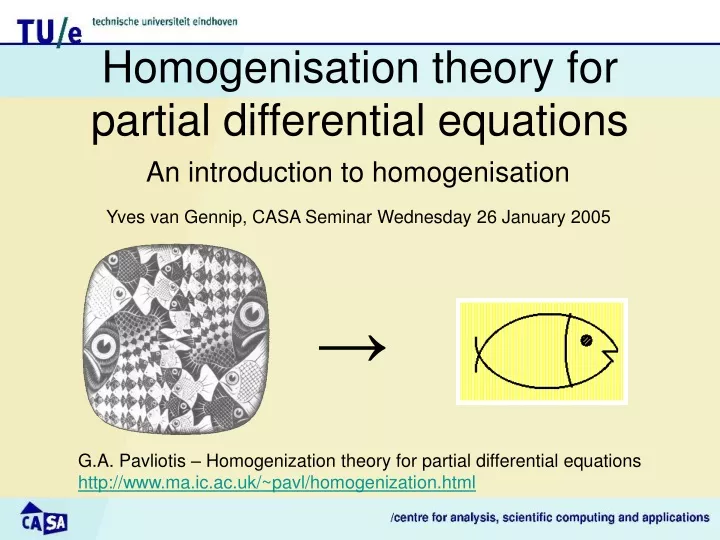 homogenisation theory for partial differential equations