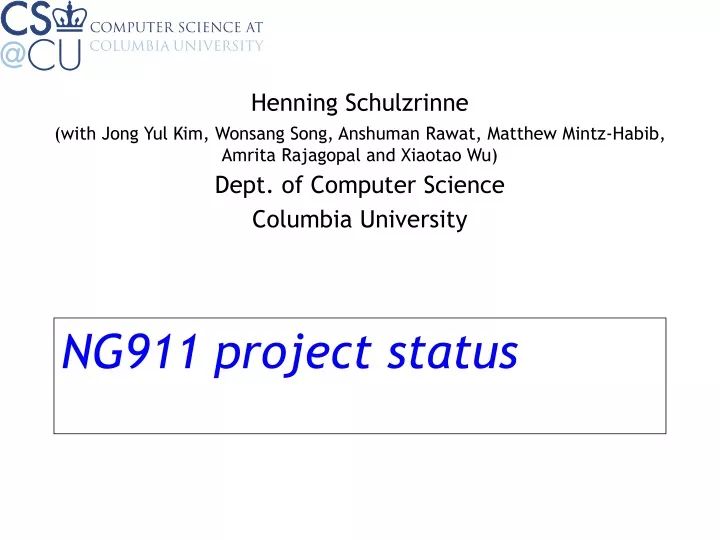 ng911 project status