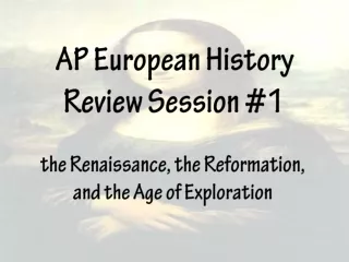 AP European History Review Session #1