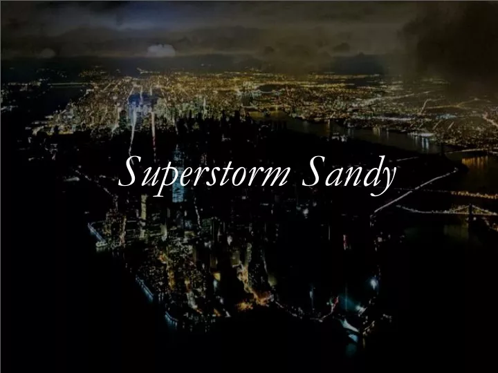 superstorm sandy