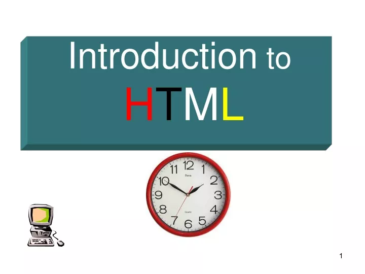 introduction to h t m l