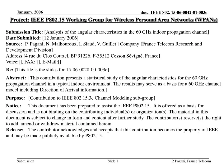 project ieee p802 15 working group for wireless