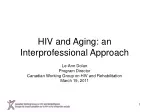 HIV and Aging: an Interprofessional Approach - slide 1