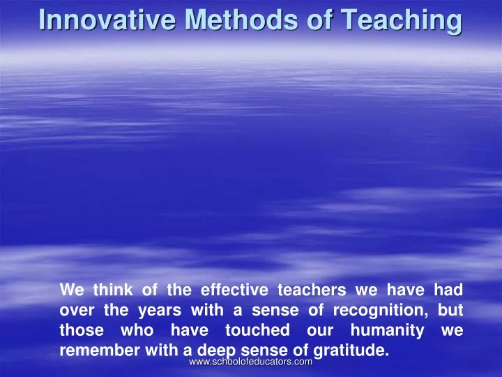 innovative methods of teaching