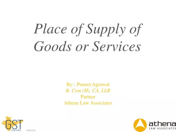 place of supply of goods or services