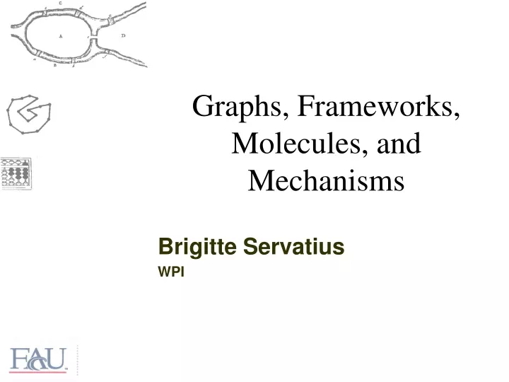 graphs frameworks molecules and mechanisms