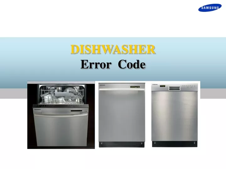 dishwasher error code