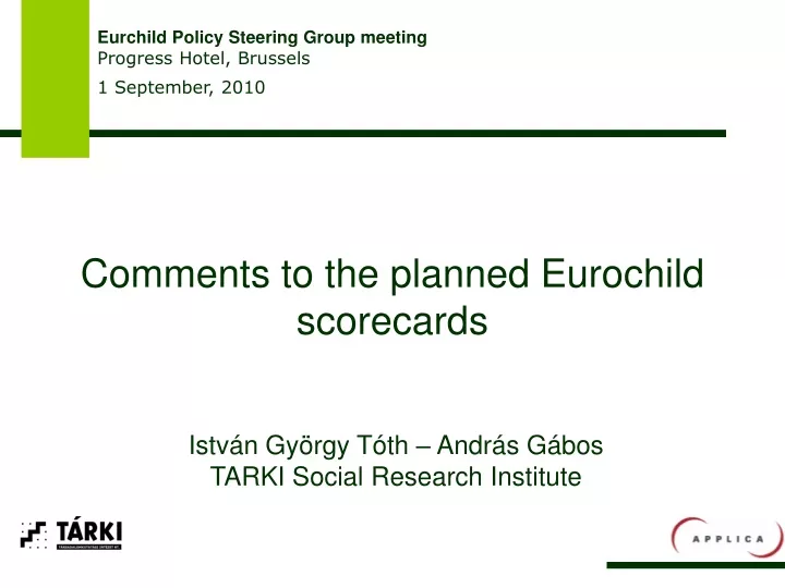 eurchild policy steering group meeting progress