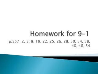 Homework for 9-1