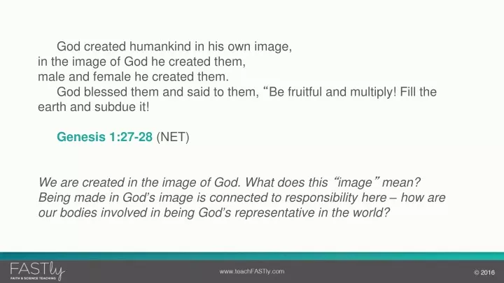god created humankind in his own image