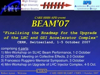 CARE-HHH-APD event BEAM’07