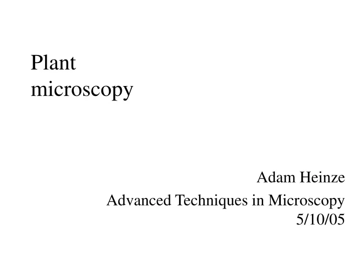 plant microscopy