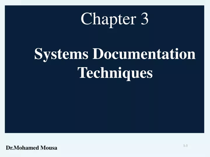 chapter 3 systems documentation techniques