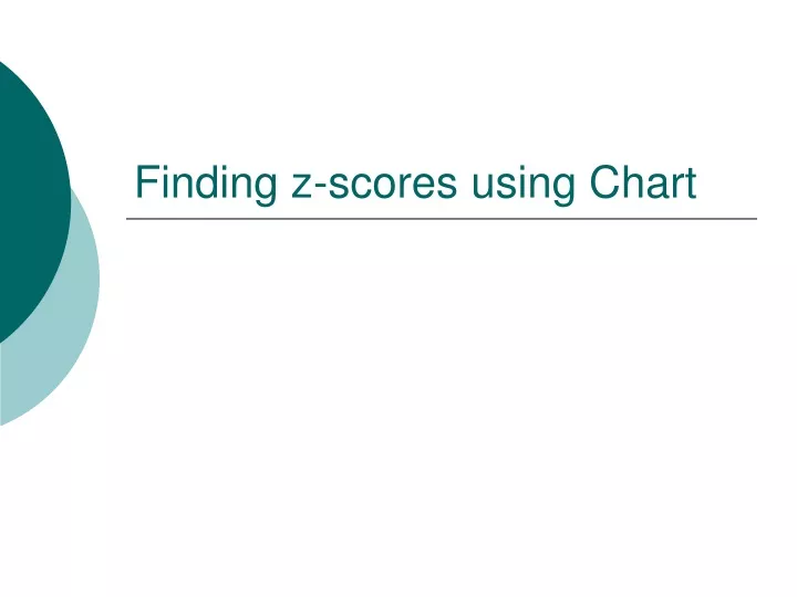 finding z scores using chart