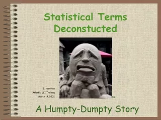 Statistical Terms Deconstucted