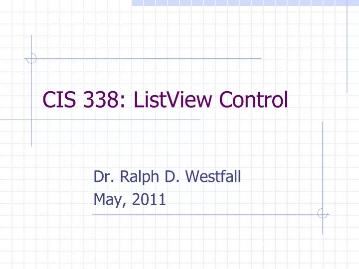 cis 338 listview control