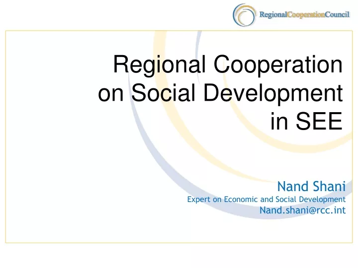 regional cooperation on social development in see