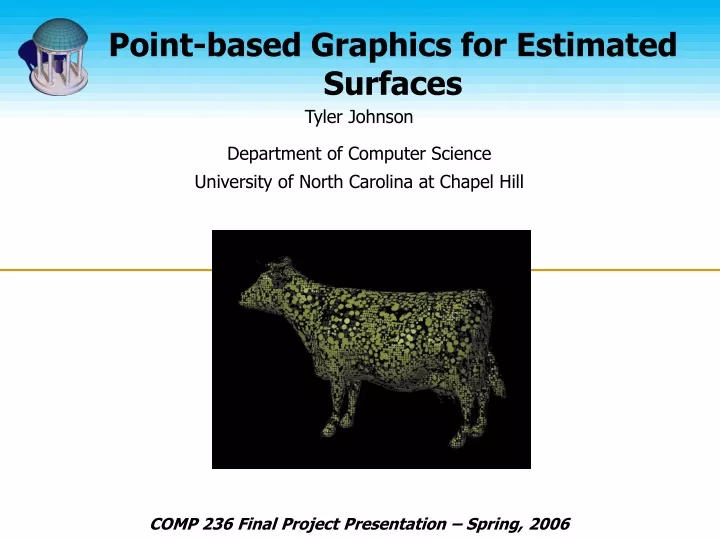 point based graphics for estimated surfaces