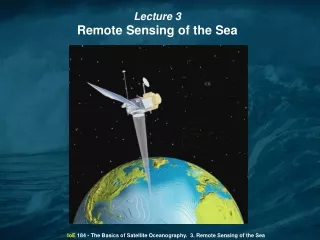 IoE  184 - The Basics of Satellite Oceanography.  3.  Remote Sensing of the Sea