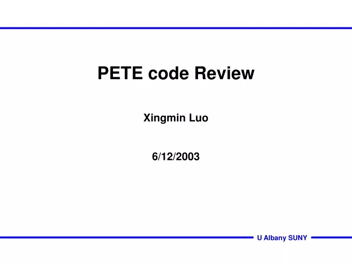 pete code review
