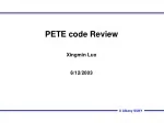 PETE code Review - slide 1