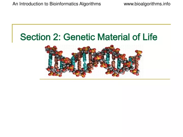 section 2 genetic material of life