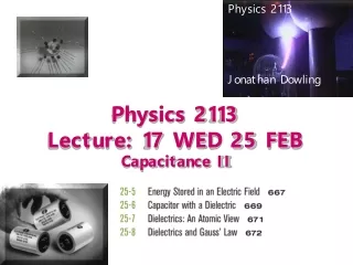 Physics 2113  Lecture: 17 WED 25 FEB