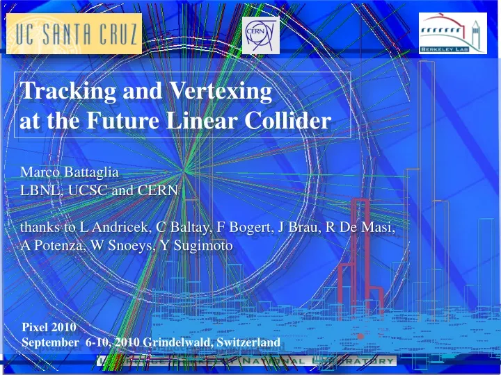 tracking and vertexing at the future linear
