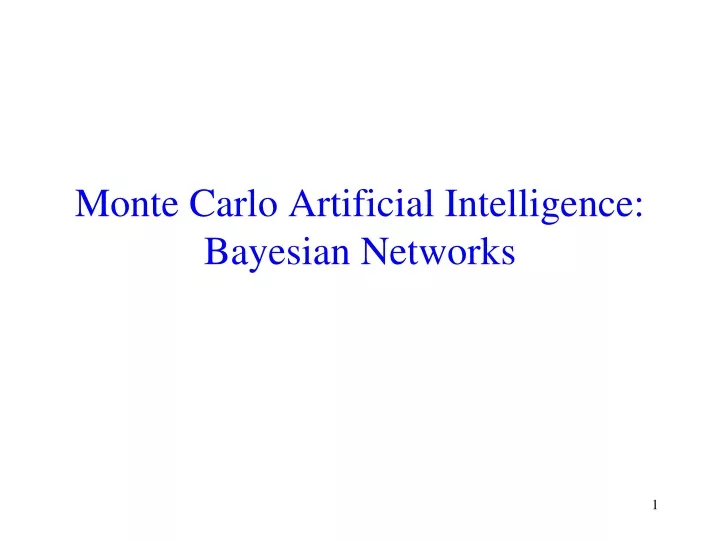 monte carlo artificial intelligence bayesian networks
